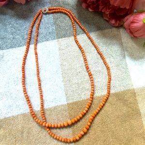 Peach Double Beaded Necklace